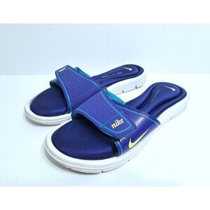 Nike Comfort Footbed Slides Women's 8 Slippers Blue White Sandals 380883-472